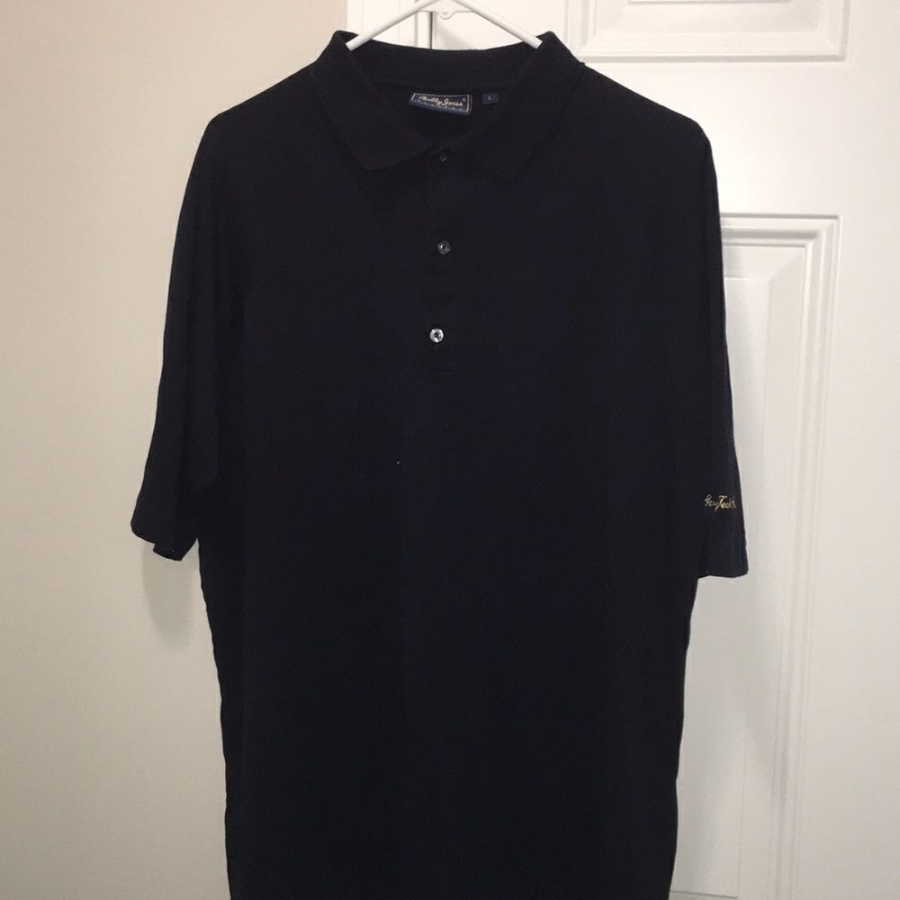 Navy Blue men’s Bobby Jones GT Georgia Tech Yellowjackets Golf Team polo shirt L